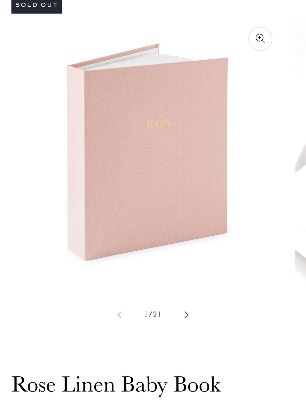 Sugar Paper Baby book - never used, brand new - pink